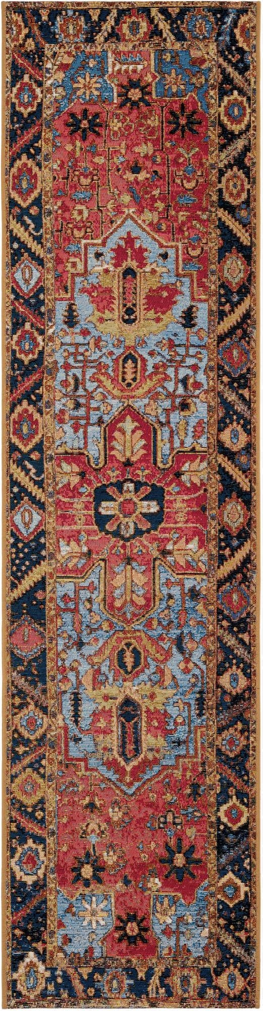 Primary image 2' x 8'  Washable Traditional Indoor / Outdoor Runner Rug