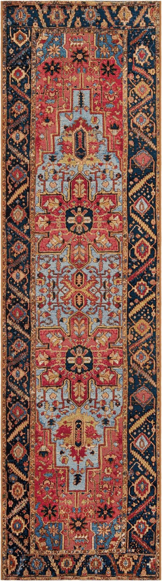 2' 7 x 10'  Washable Traditional Indoor / Outdoor Runner Rug