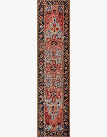 2' 7 x 12' Easy-Clean Traditional Indoor / Outdoor Runner Rug