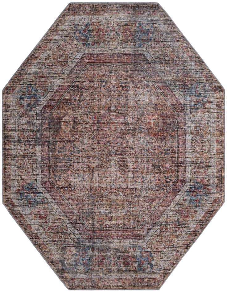 Detail image of 7' 10 x 7' 10 Washable Nostalgia Octagon Rug