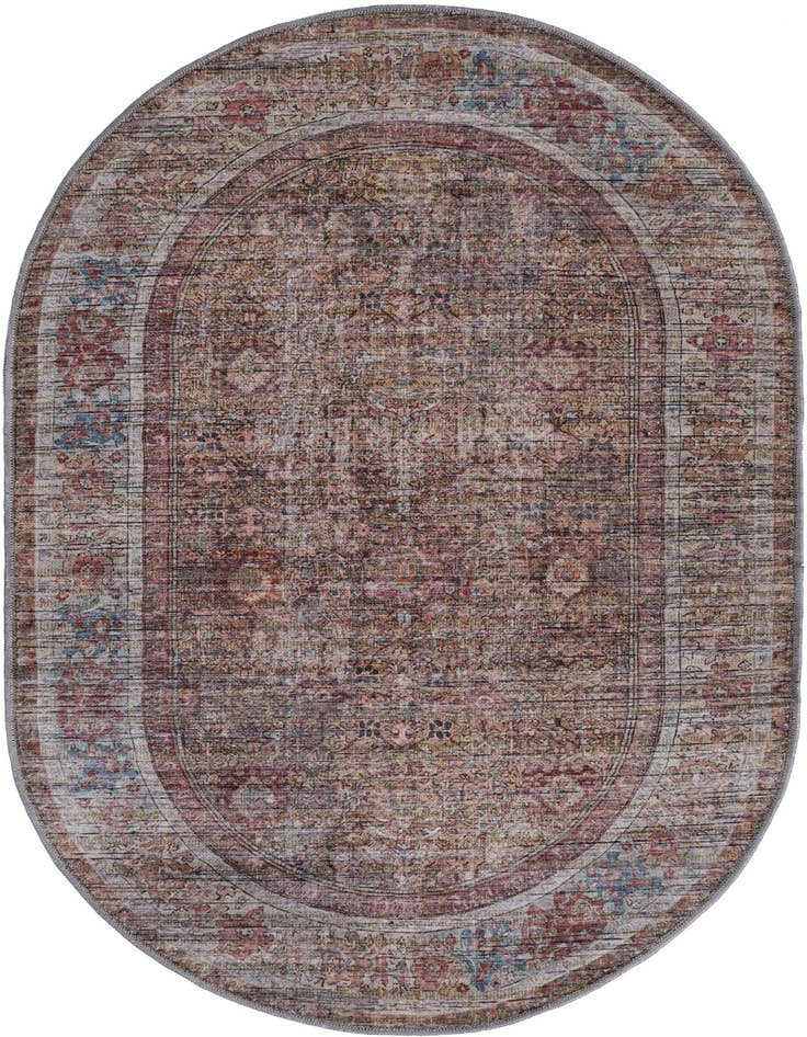 Detail image of 4' x 6' Washable Nostalgia Oval Rug