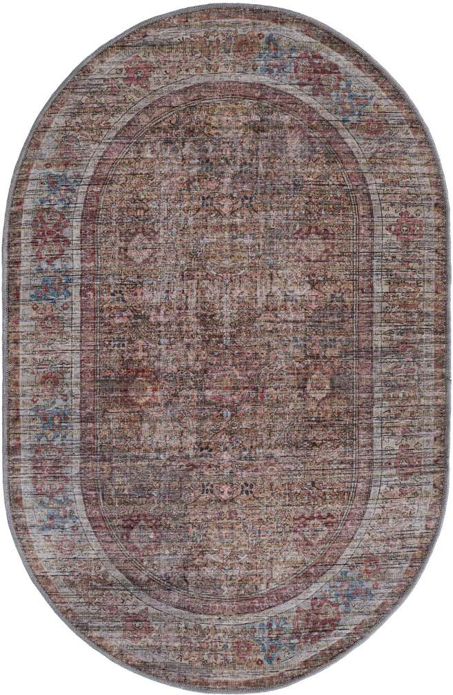 4' x 6' Washable Nostalgia Oval Rug