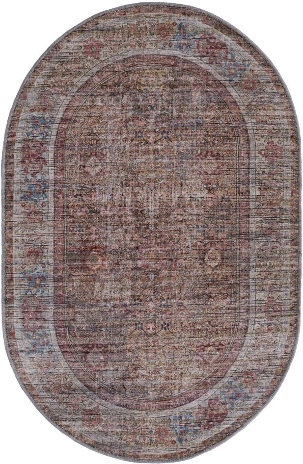 Detail image of 4' x 6' Washable Nostalgia Oval Rug