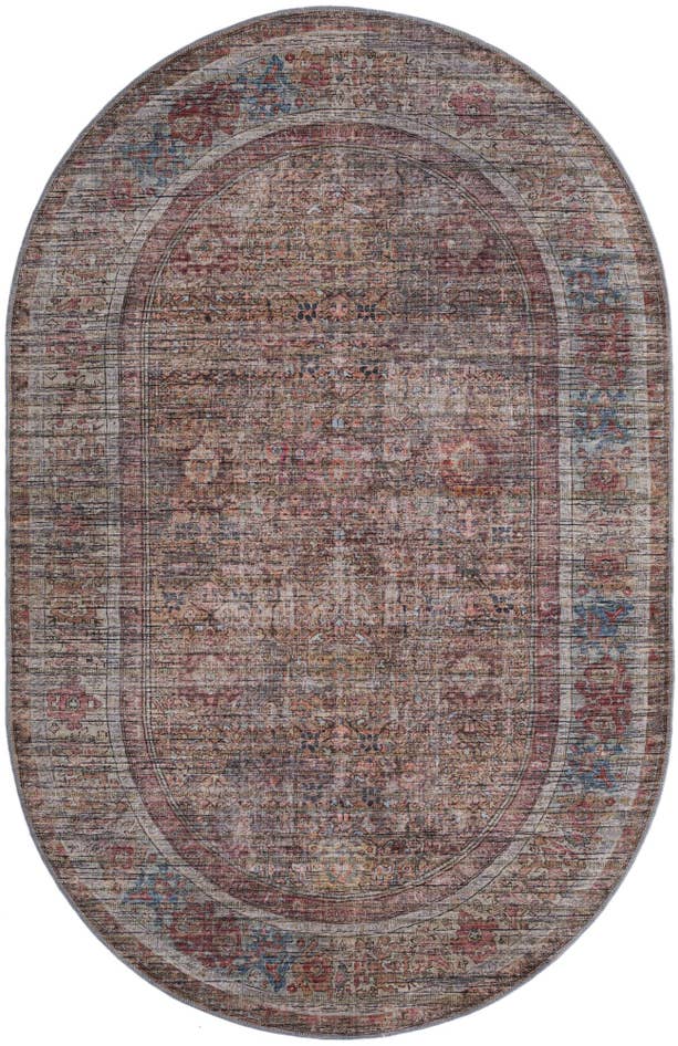 Detail image of 5' 3 x 8' Washable Nostalgia Oval Rug