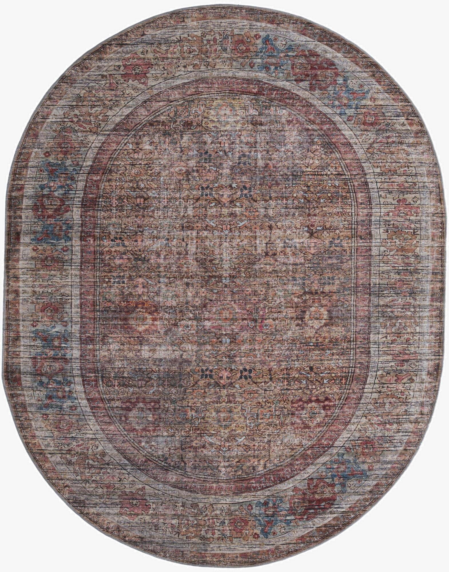 7' 10 x 10'  Washable Nostalgia Oval Rug