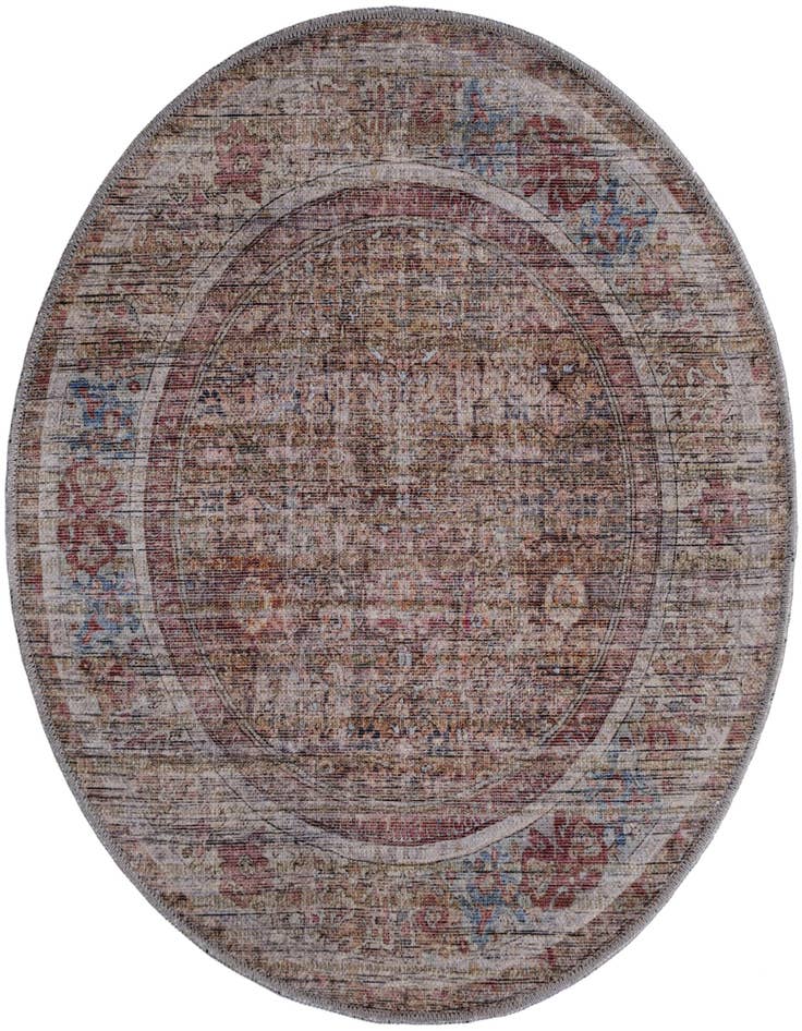 Detail image of 3' 3 x 3' 3 Washable Nostalgia Round Rug