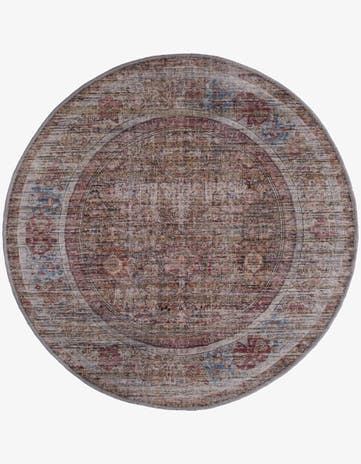 4' x 4' Washable Nostalgia Round Rug