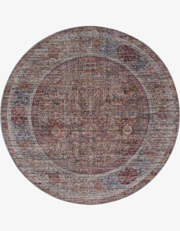 7' 10 x 7' 10 Washable Nostalgia Round Rug