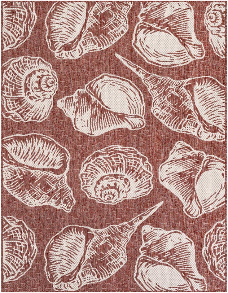 Detail image of 5' 3 x 8' Easy-Clean Coastal Indoor / Outdoor Rug