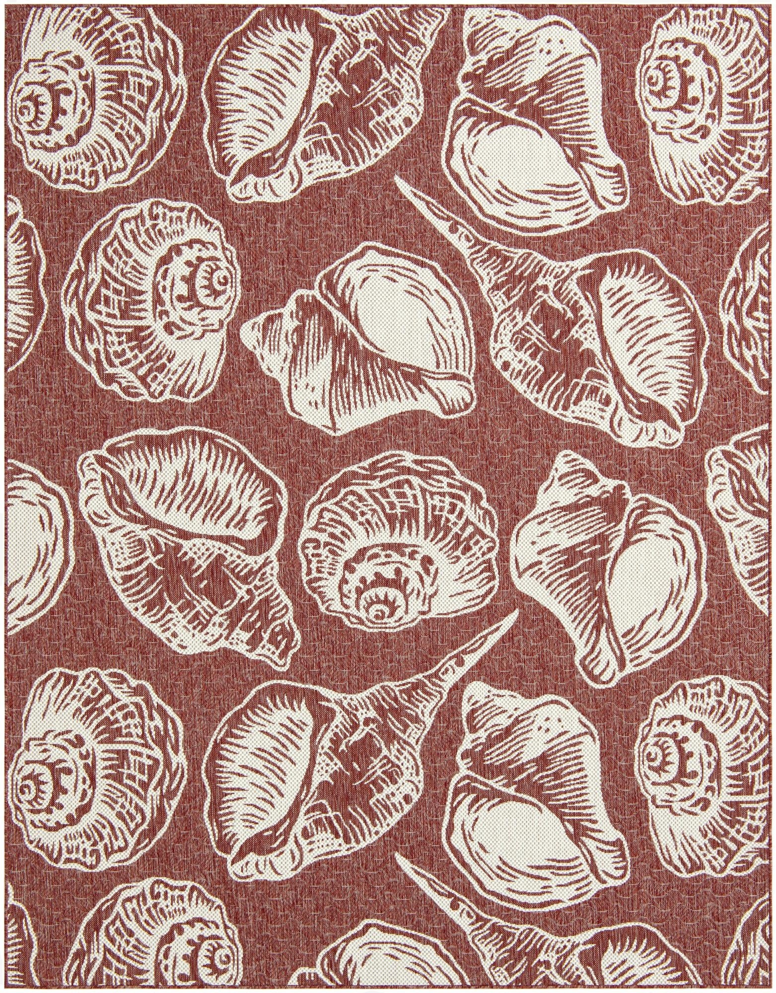 7' 10 x 10'  Washable Coastal Indoor / Outdoor Rug