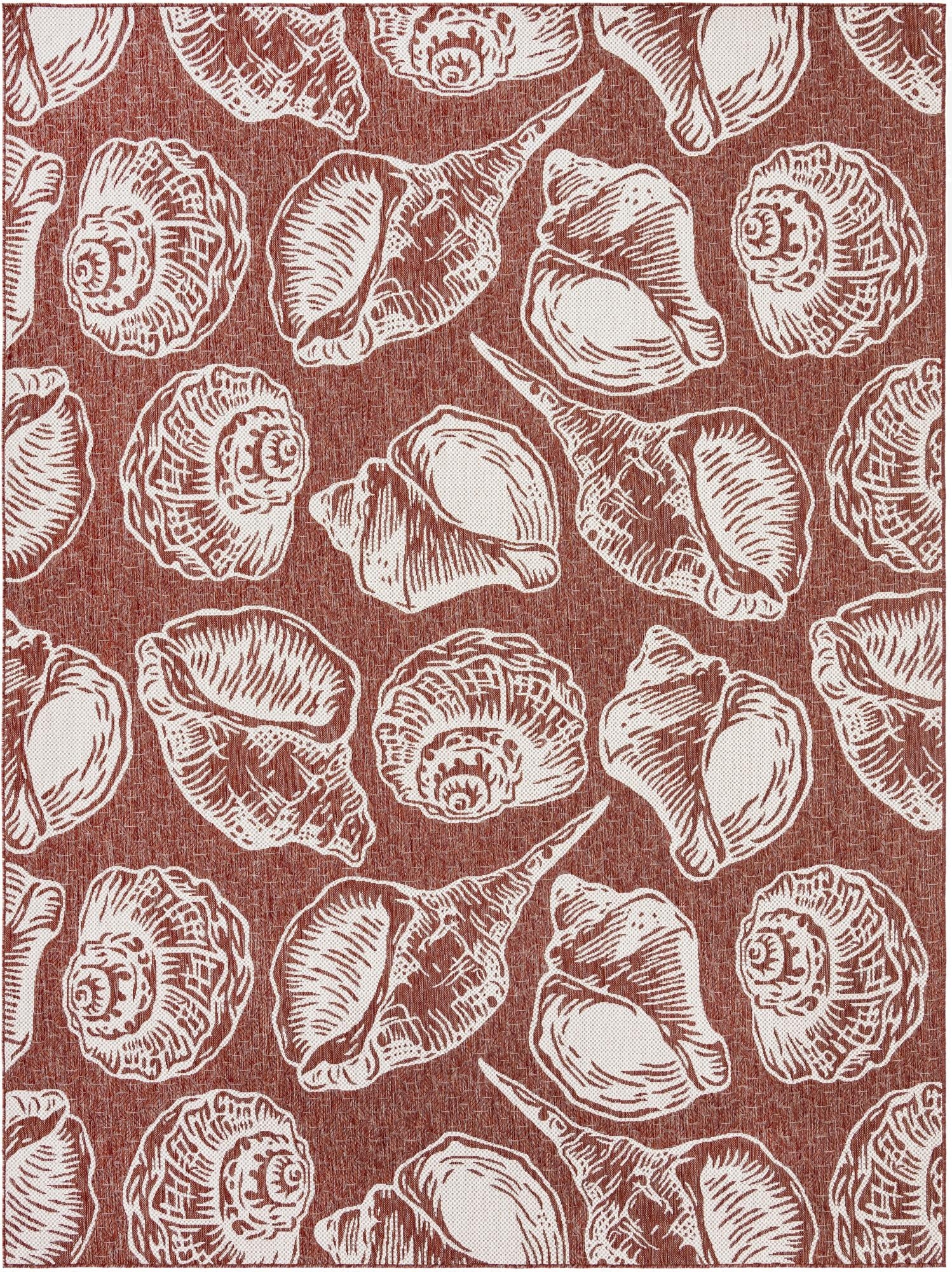 9' x 12'  Washable Coastal Indoor / Outdoor Rug