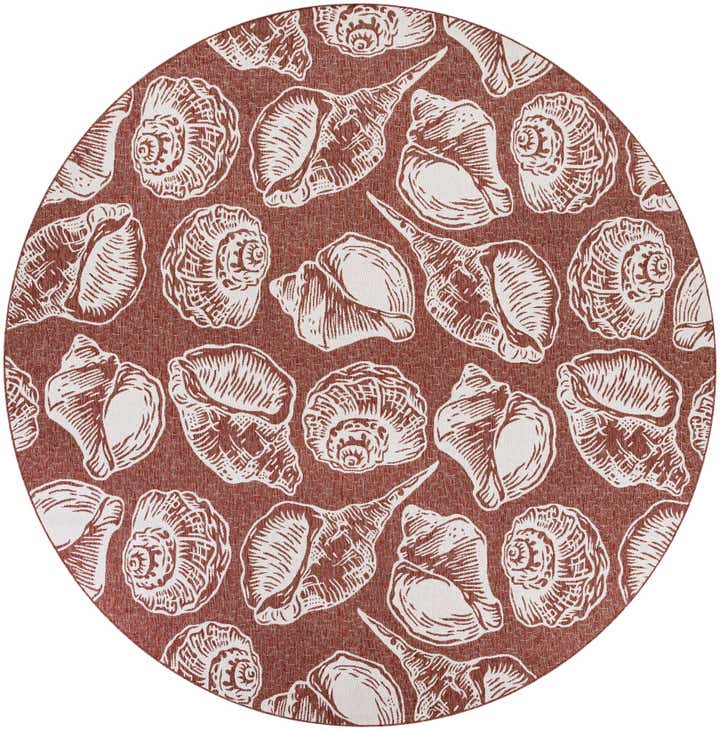 12' x 12' Easy-Clean Coastal Indoor / Outdoor Round Rug