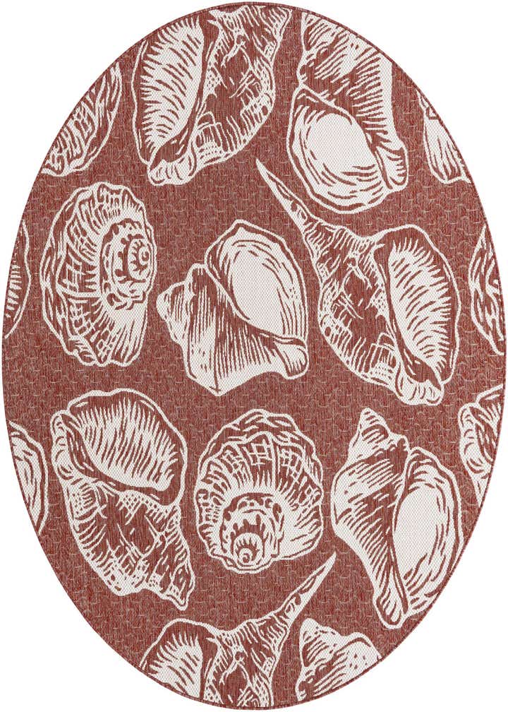 7' 10 x 7' 10 Easy-Clean Coastal Indoor / Outdoor Round Rug