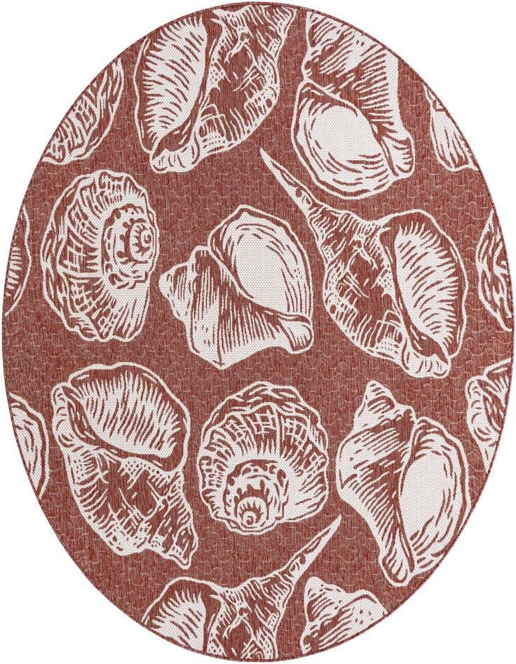 Detail image of 7' 10 x 7' 10 Easy-Clean Coastal Indoor / Outdoor Round Rug