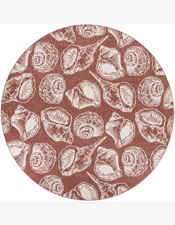 13' x 13' Easy-Clean Coastal Indoor / Outdoor Round Rug