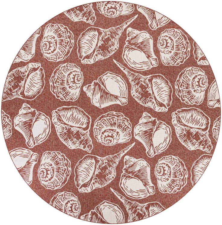 Detail image of 13' x 13' Easy-Clean Coastal Indoor / Outdoor Round Rug
