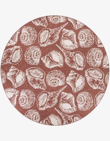 13' x 13' Easy-Clean Coastal Indoor / Outdoor Round Rug