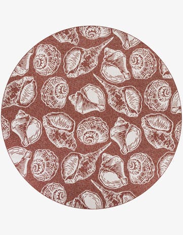 12' x 12' Easy-Clean Coastal Indoor / Outdoor Round Rug