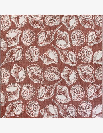 13' x 13' Easy-Clean Coastal Indoor / Outdoor Square Rug