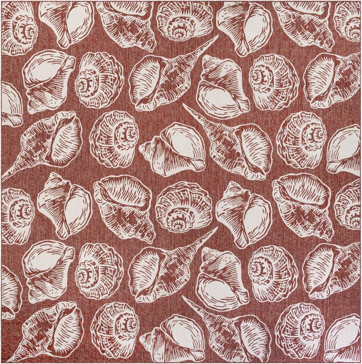 Detail image of 13' x 13' Easy-Clean Coastal Indoor / Outdoor Square Rug