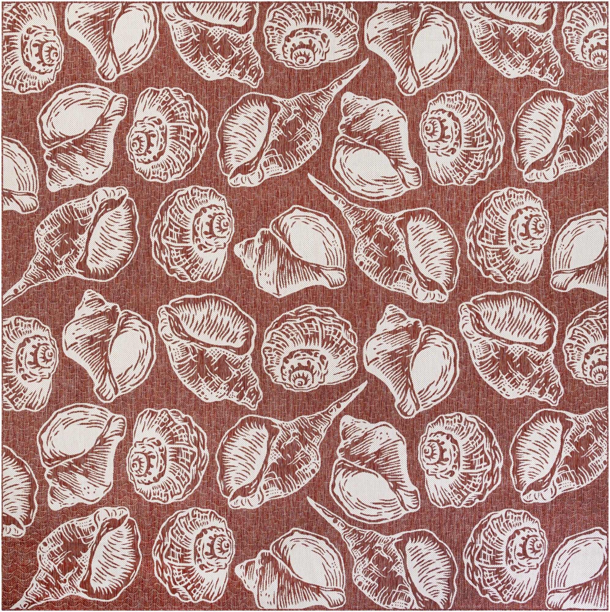 13' x 13'  Washable Coastal Indoor / Outdoor Square Rug