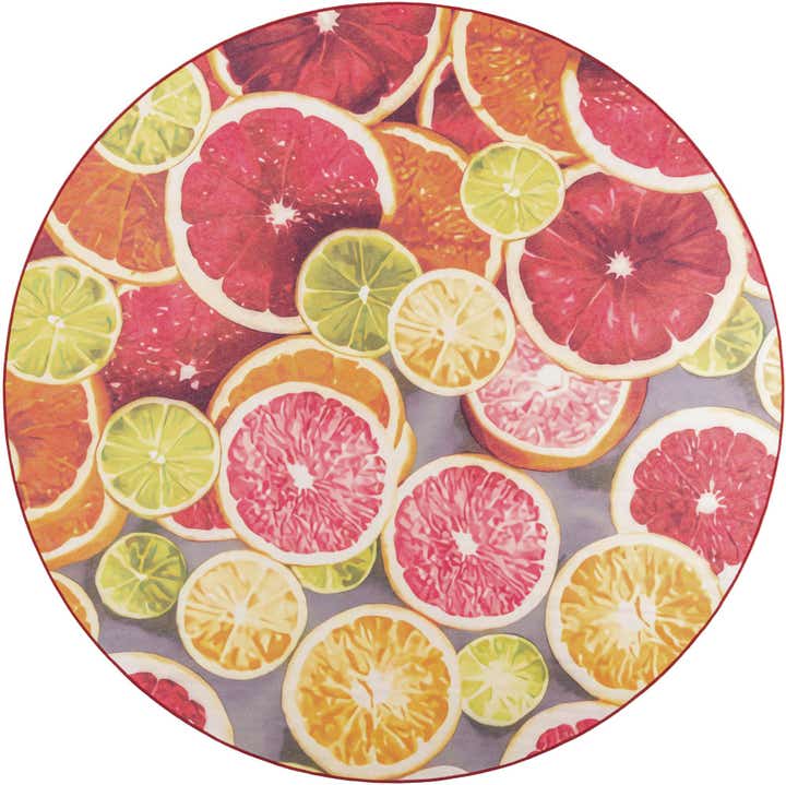 10' x 10' Easy-Clean Jill Zarin Caribbean Indoor / Outdoor Round Rug