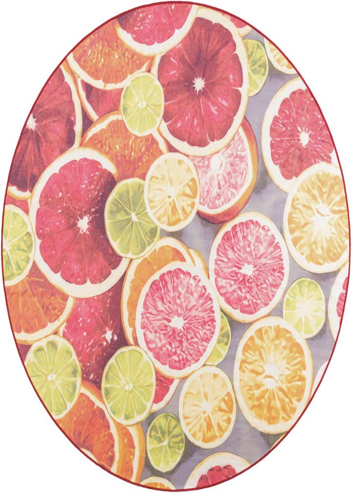 7' 10 x 7' 10 Easy-Clean Jill Zarin Caribbean Indoor / Outdoor Round Rug