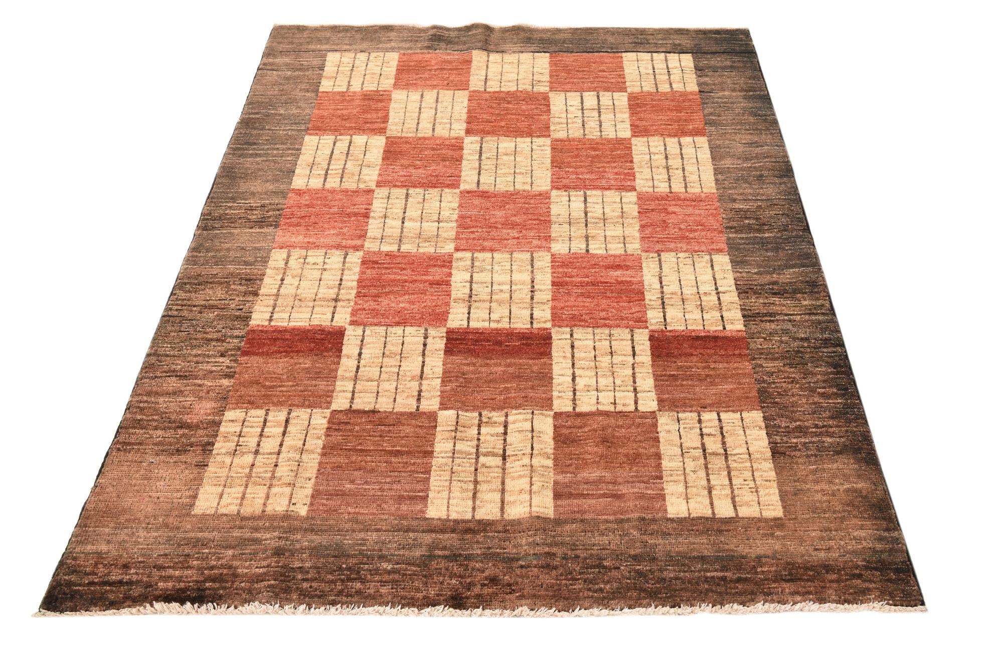 3' 11 x 5' 9 Hand Knotted Modern Ziegler Rug