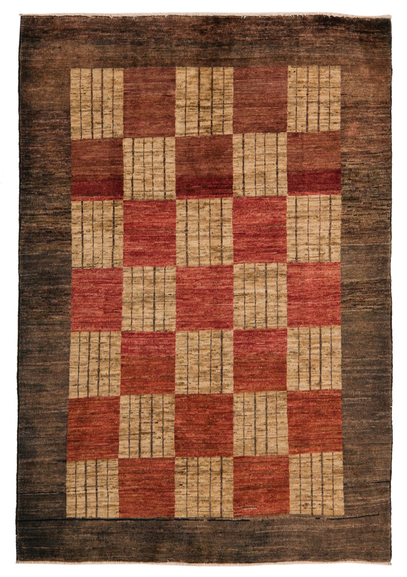 3' 11 x 5' 9 Hand Knotted Modern Ziegler Rug