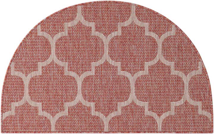 2' 7 x 4' Easy-Clean Lattice Indoor / Outdoor Hearth Rug