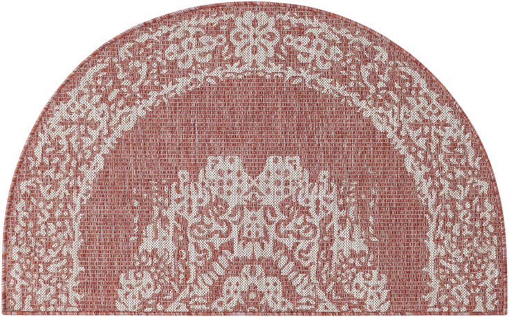 Detail image of 2' 7 x 4' Easy-Clean Traditional Indoor / Outdoor Hearth Rug