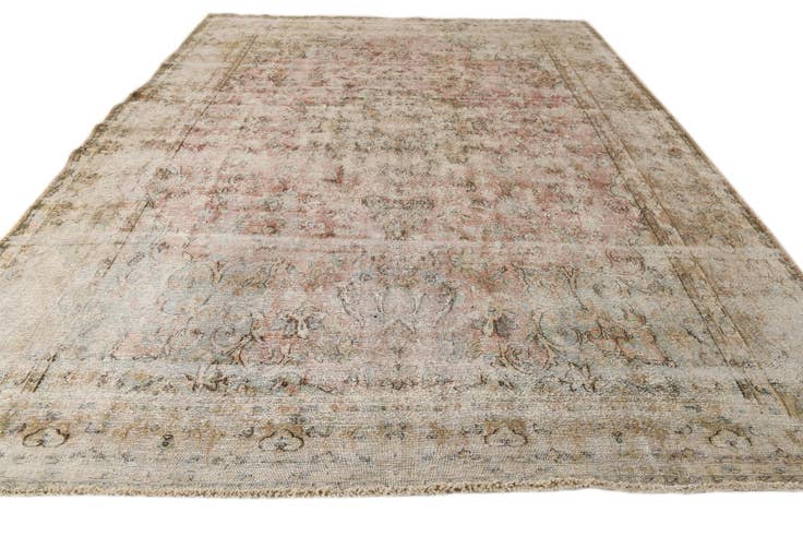 Detail image of 9' 7 x 12' 8 Hand Knotted Ultra Vintage Persian Wool Rug