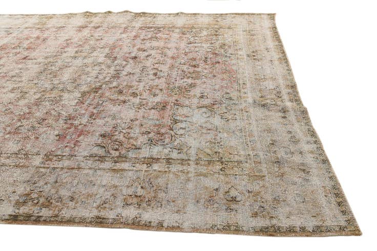 Detail image of 9' 7 x 12' 8 Hand Knotted Ultra Vintage Persian Wool Rug
