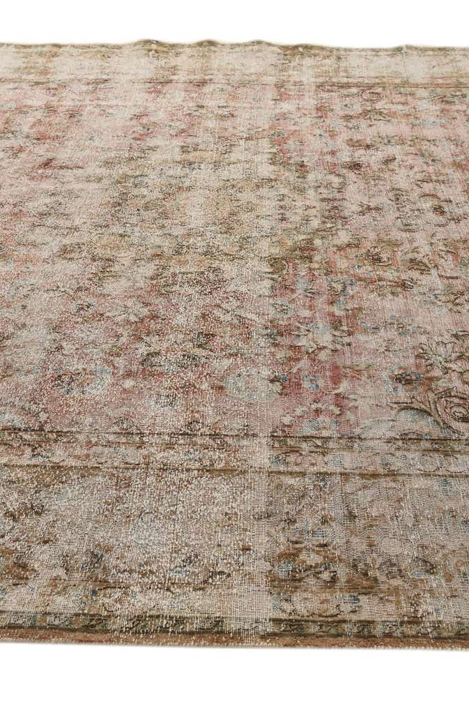 9' 7 x 12' 8 Hand Knotted Ultra Vintage Persian Wool Rug