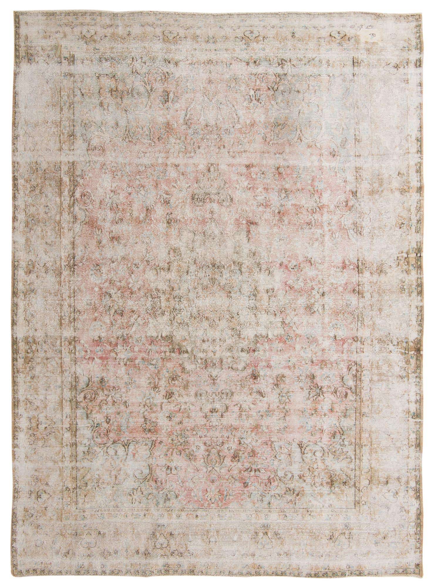 9' 7 x 12' 8 Hand Knotted Ultra Vintage Persian Wool Rug