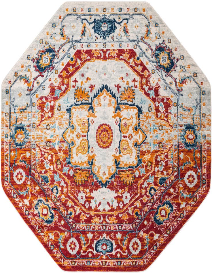Detail image of 7' 10 x 7' 10 Madeline Vintage Octagon Rug
