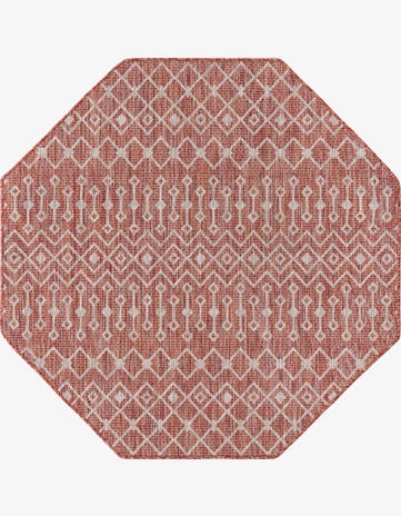 5' 3 x 5' 3 Easy-Clean Lattice Indoor / Outdoor Octagon Rug