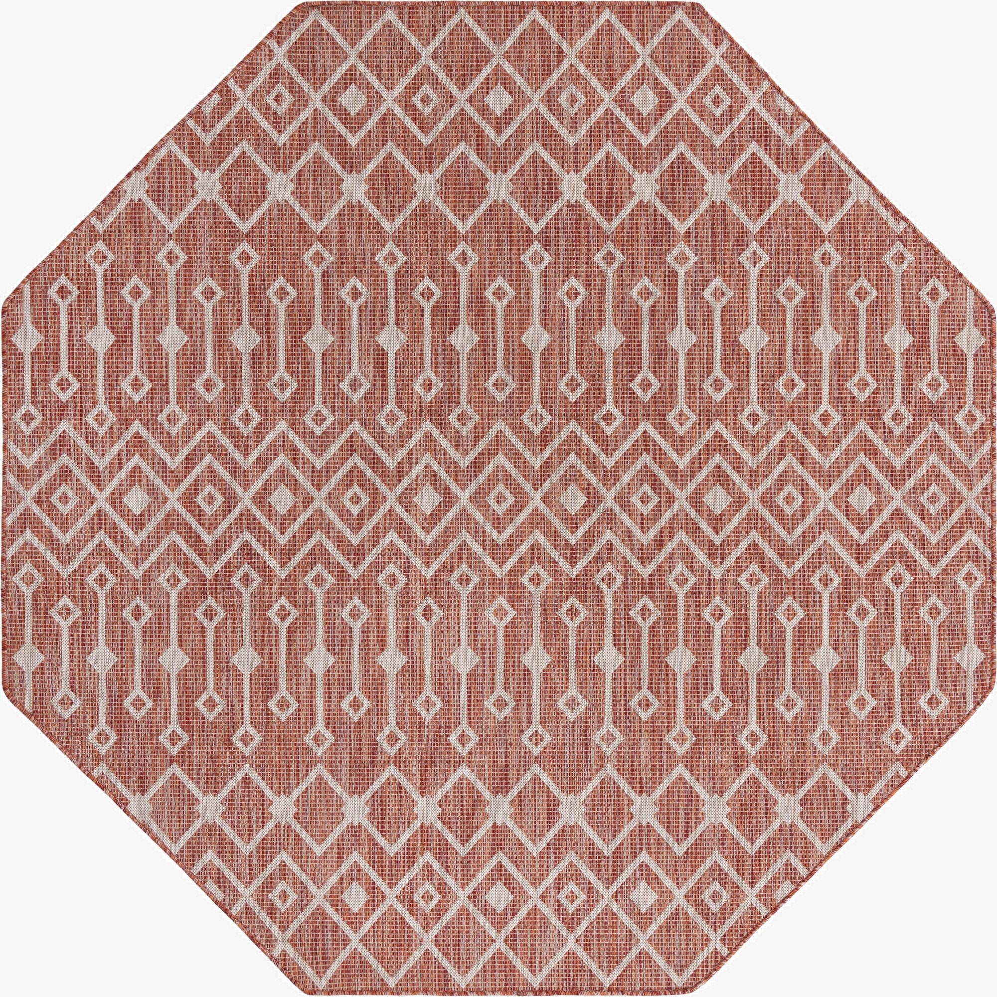 Primary image 7' 10 x 7' 10  Washable Trellis Indoor / Outdoor Octagon Rug