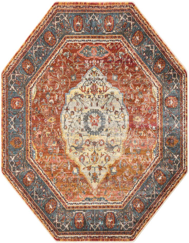 Detail image of 5' 3 x 5' 3 Santiago Octagon Rug