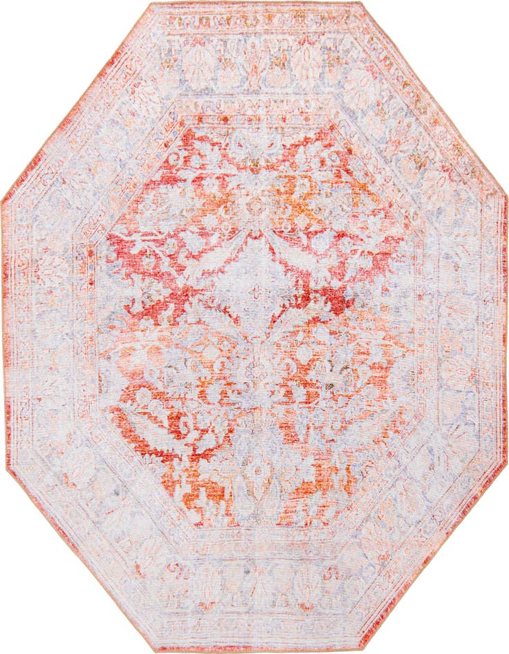 Detail image of 7' 6 x 7' 6 Washable Timeless Octagon Rug