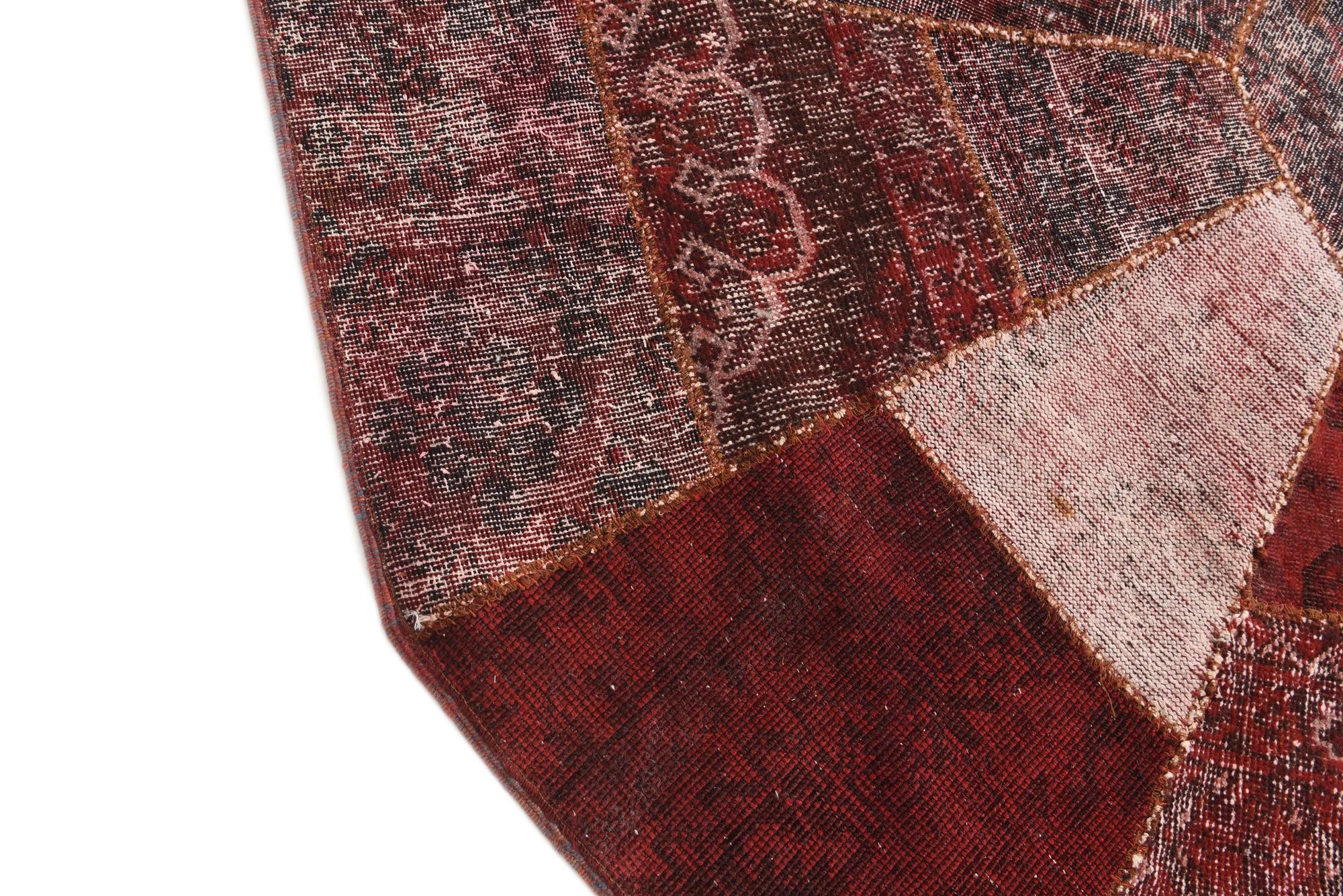 6' 10 x 6' 10 Hand Woven Ultra Vintage Wool Octagon Rug