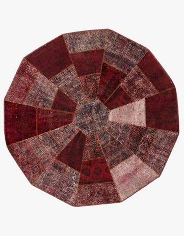 6' 10 x 6' 10 Hand Woven Ultra Vintage Wool Octagon Rug