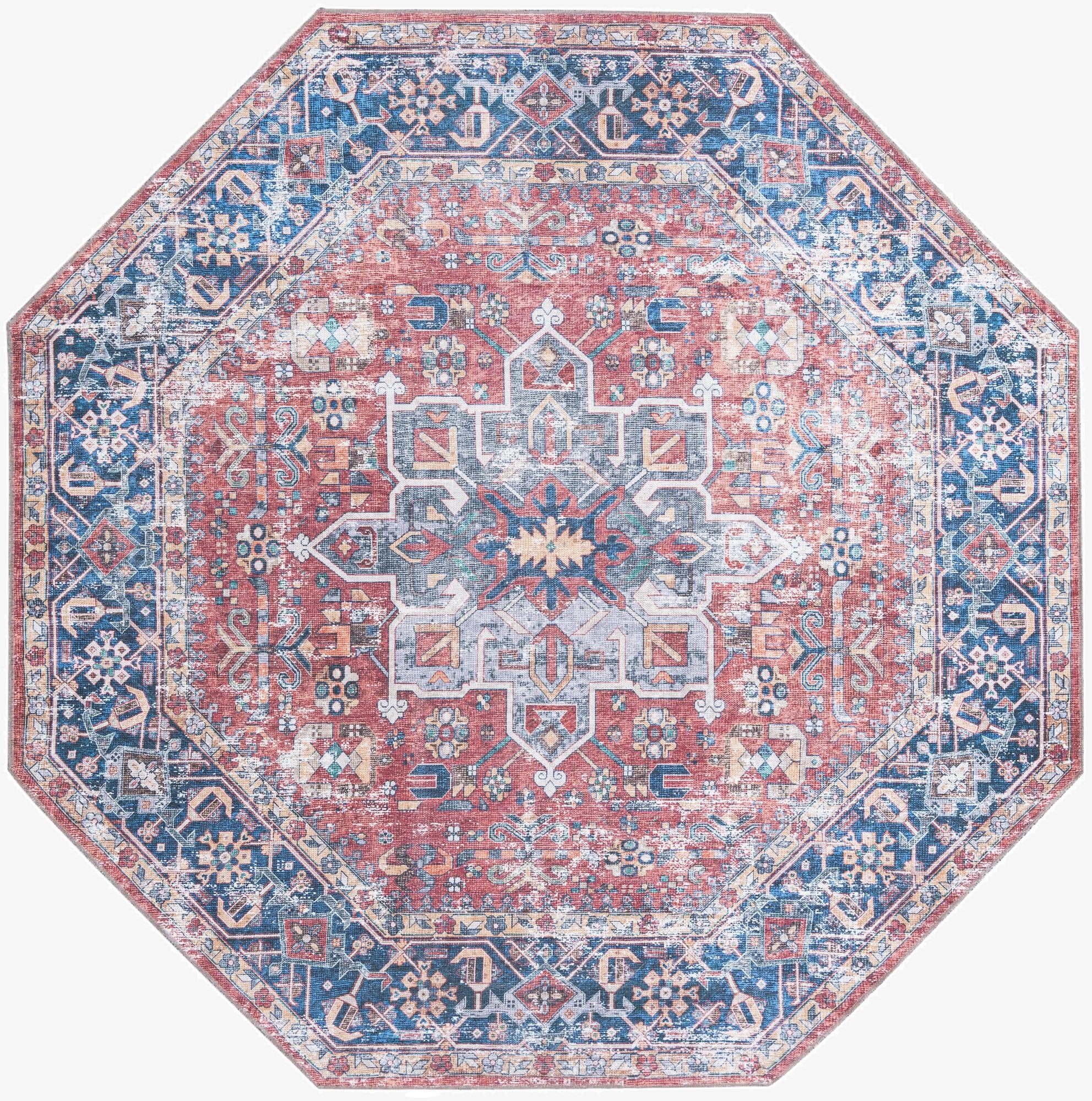 7' 10 x 7' 10  Washable Yara Octagon Rug