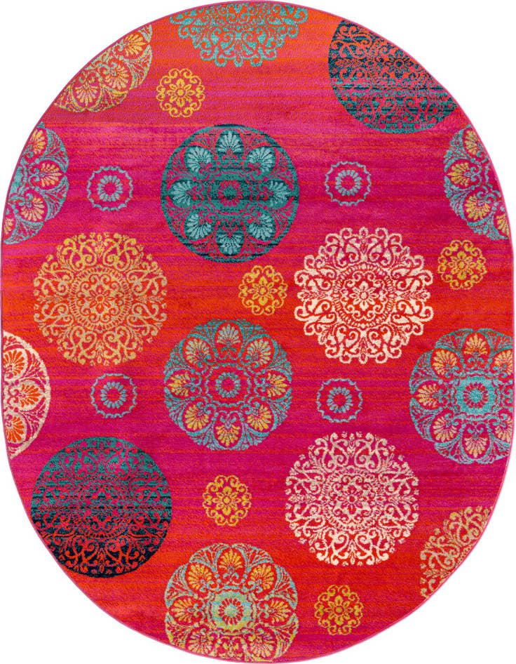 Detail image of 7' 10 x 10' Azalea Oval Rug