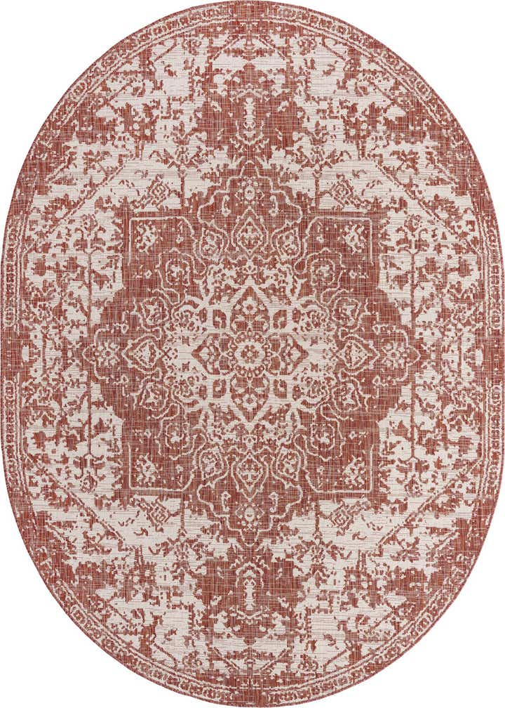 7' 10 x 10' Easy-Clean Jill Zarin Dubai Indoor / Outdoor Oval Rug