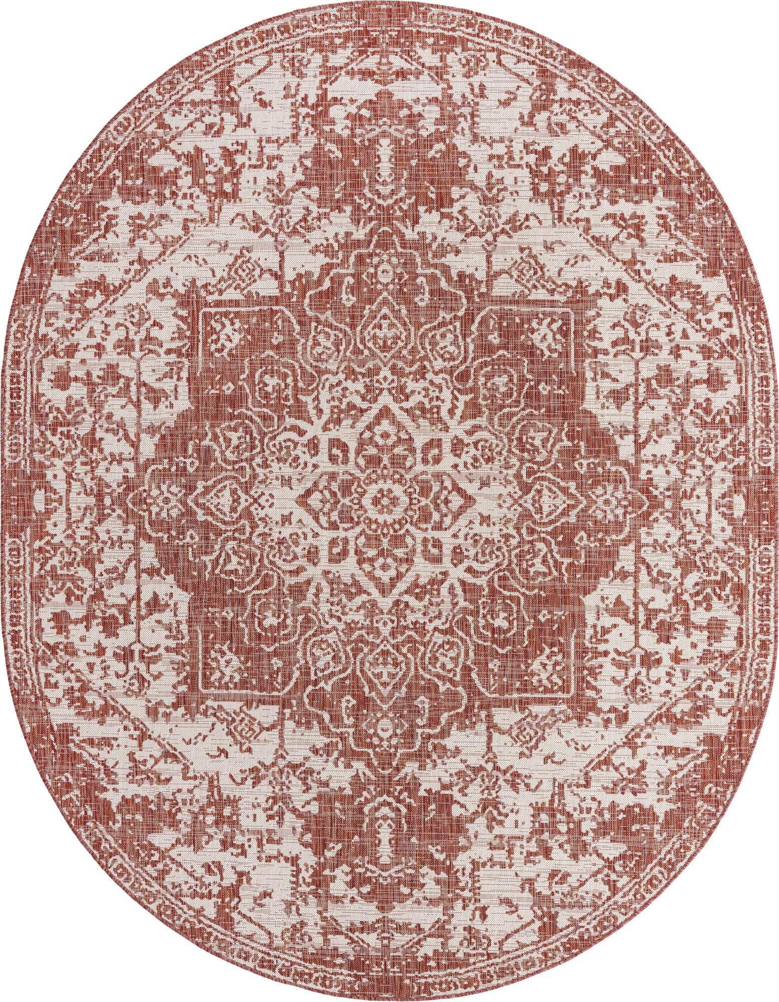 7' 10 x 10' Easy-Clean Jill Zarin Dubai Indoor / Outdoor Oval Rug