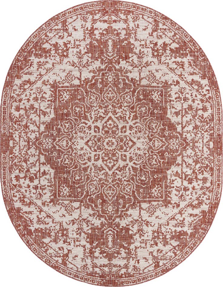 Detail image of 7' 10 x 10' Easy-Clean Jill Zarin Dubai Indoor / Outdoor Oval Rug