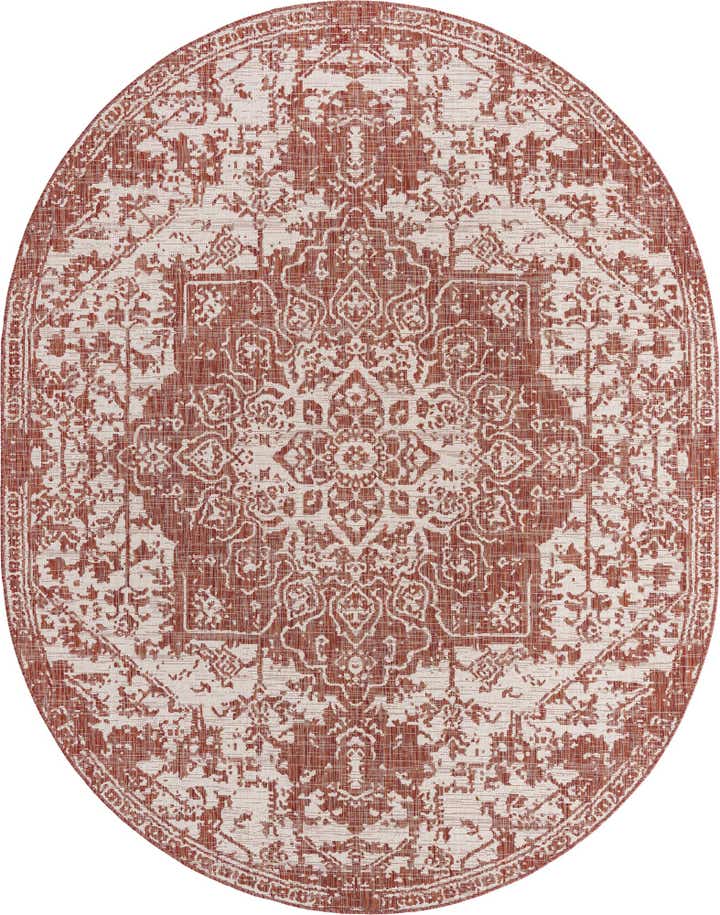 7' 10 x 10' Easy-Clean Jill Zarin Dubai Indoor / Outdoor Oval Rug
