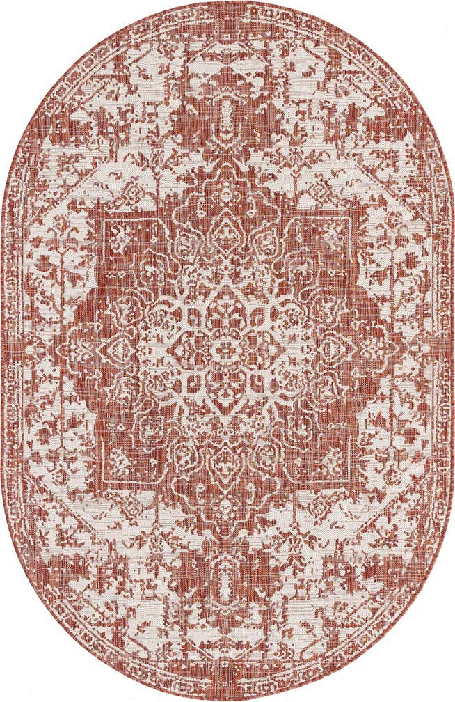 5' 3 x 8' Easy-Clean Jill Zarin Dubai Indoor / Outdoor Oval Rug