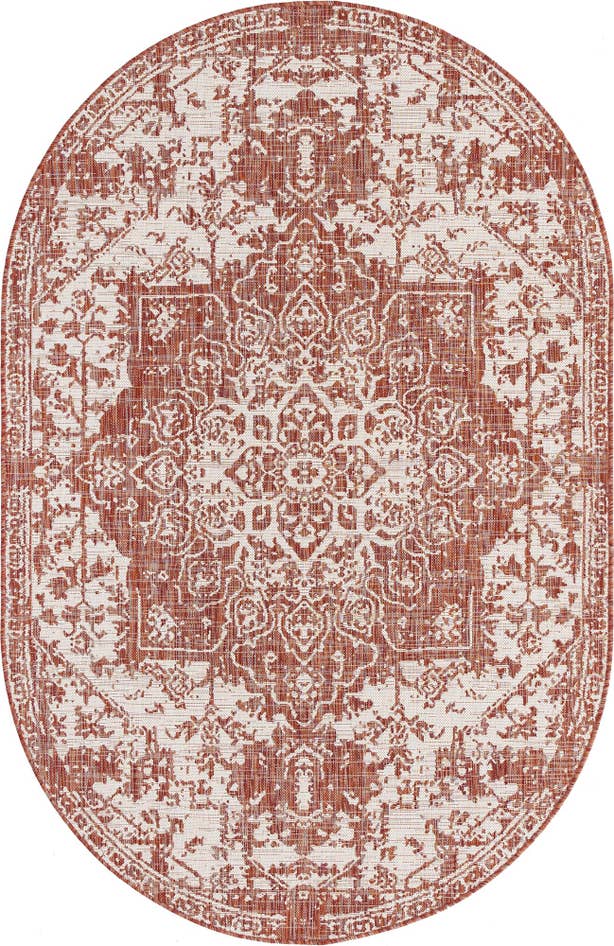 Detail image of 5' 3 x 8' Easy-Clean Jill Zarin Dubai Indoor / Outdoor Oval Rug